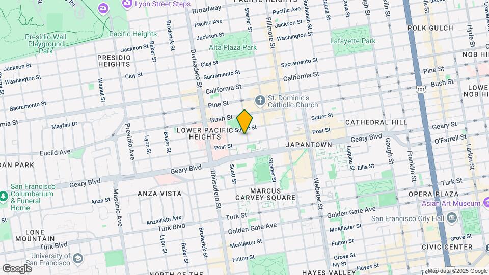 1625 Pierce St Mapa y Detalles de la Ubicación