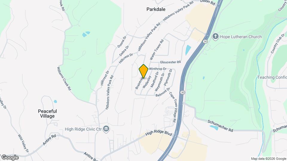 2532 Braintree Dr Mapa y Detalles de la Ubicación