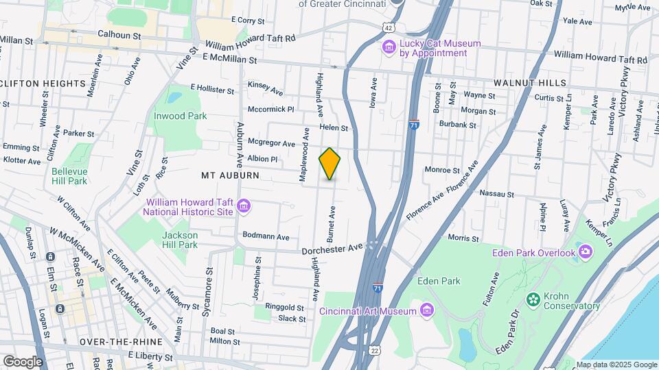 2201 Burnet Ave Mapa y Detalles de la Ubicación