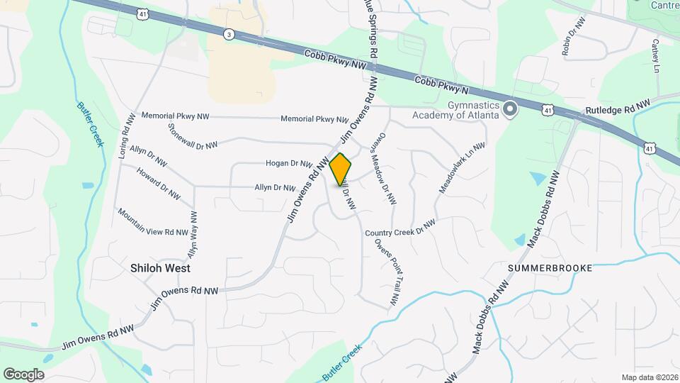 3387 Stonewall Dr NW Map and Location Details