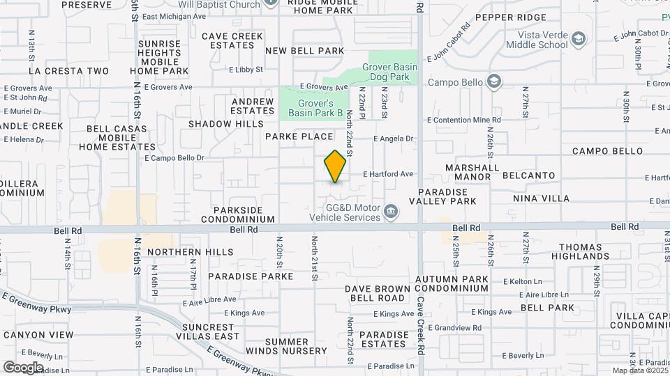 2125 E Danbury Rd Mapa y Detalles de la Ubicación