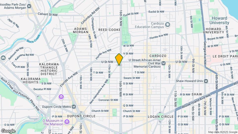 1926 16th St NW Mapa y Detalles de la Ubicación
