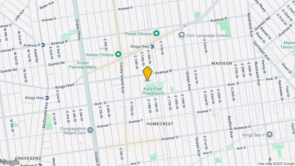1835 E 14th St Map and Location Details
