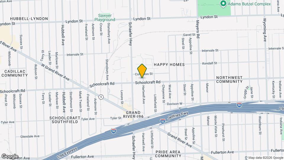 13909 Hartwell St Map and Location Details