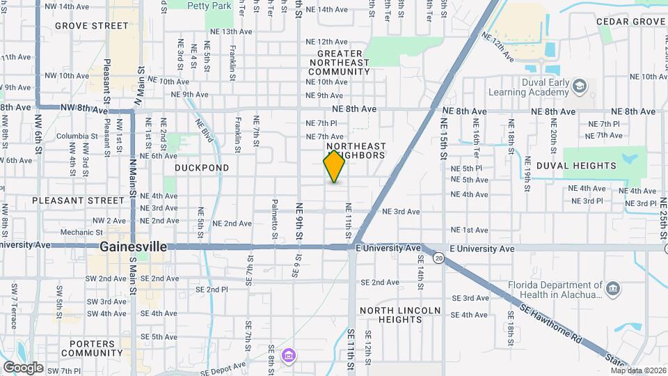 411 NE 10th St Map and Location Details