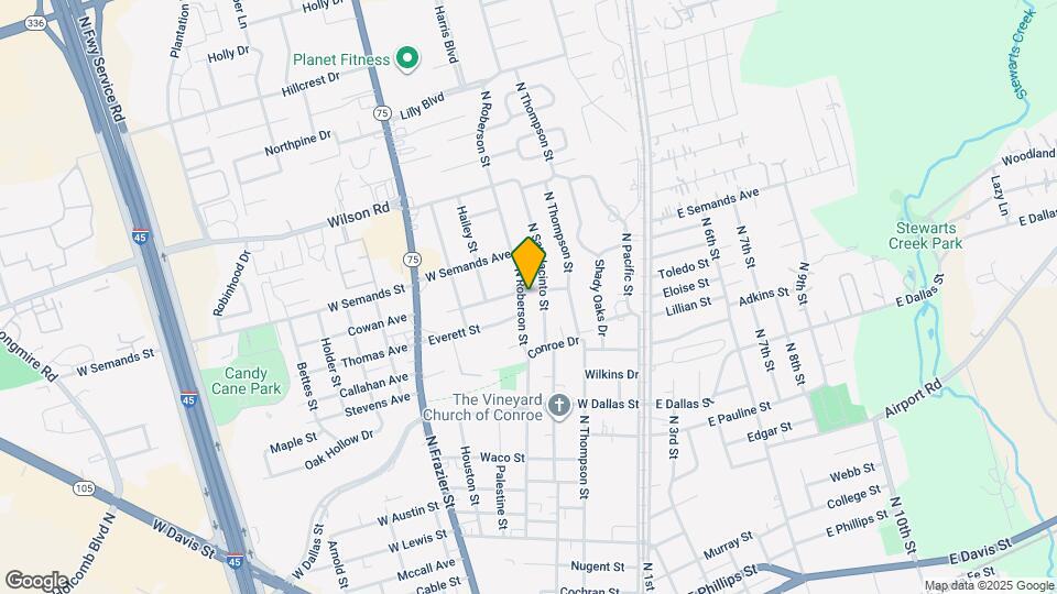 1418 N Roberson St Map and Location Details