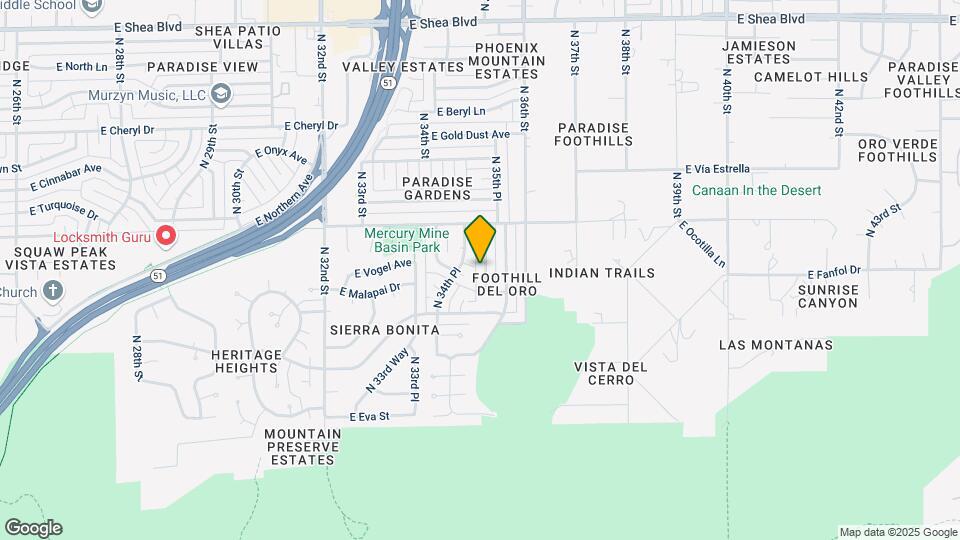 9450 N 35th St Map and Location Details