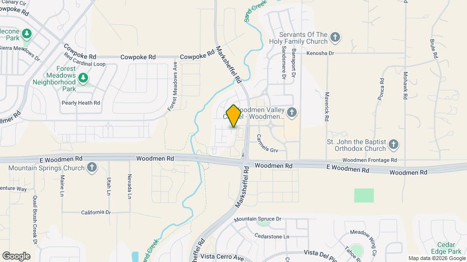 8056 Woodmen Center Heights Map and Location Details