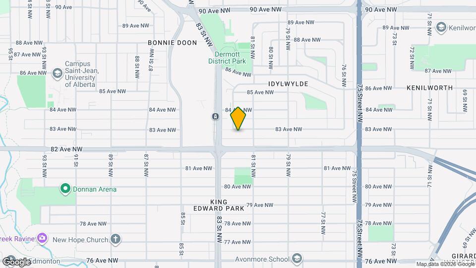 8123 83 Av NW Map and Location Details