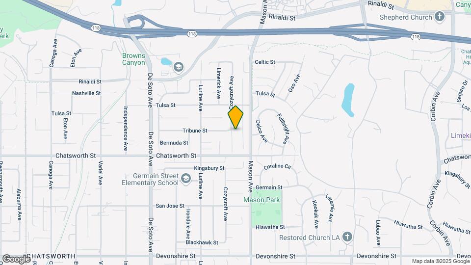 10758 Cozycroft Ave Map and Location Details