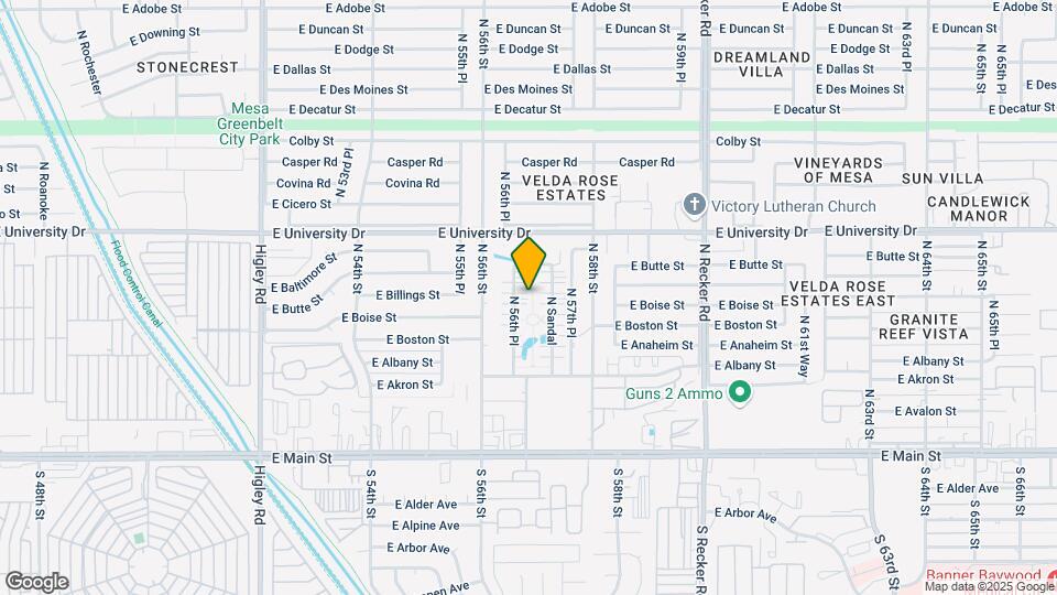 255 N 56th Pl Map and Location Details