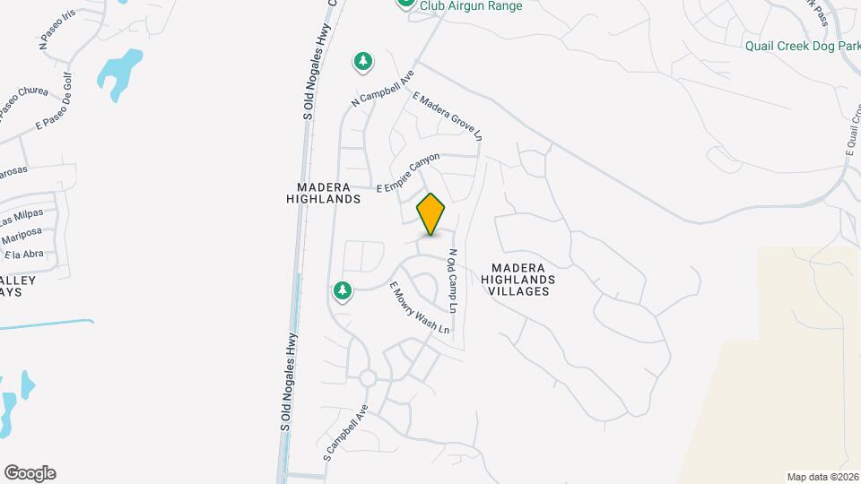 1050 E Providence Canyon Dr Map and Location Details