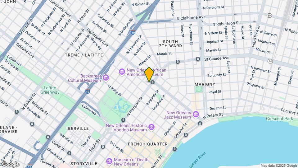 1301 N Rampart St Map and Location Details
