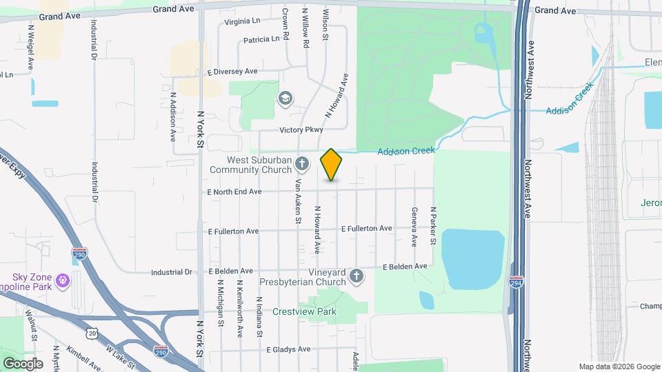 281 E North End Ave Map and Location Details