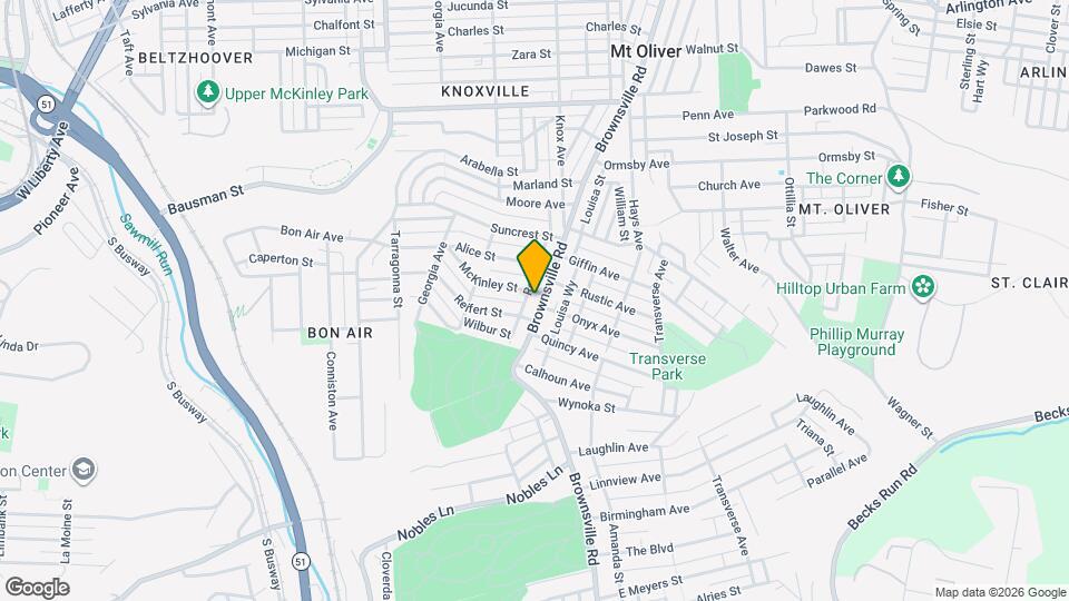 750 Brownsville Rd Map and Location Details