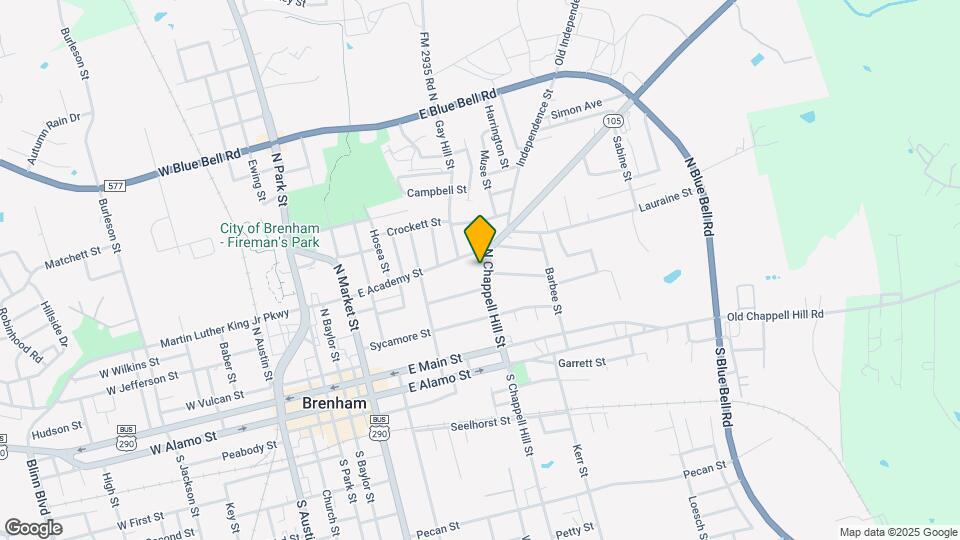 407 N Chappell Hill St Map and Location Details