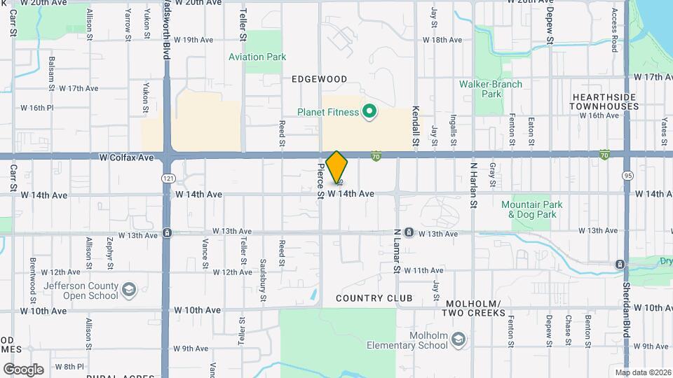 6715 W 14th Ave Map and Location Details