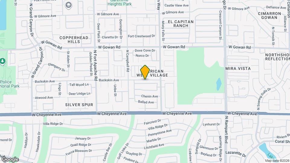 9020 Valley of Fire Ave Map and Location Details