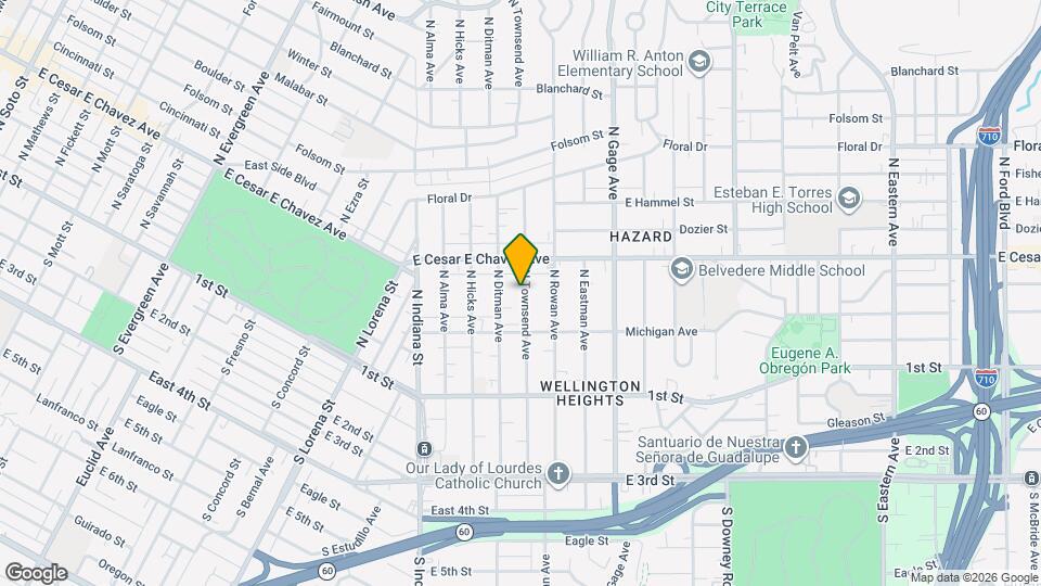 303 N Townsend Ave Map and Location Details
