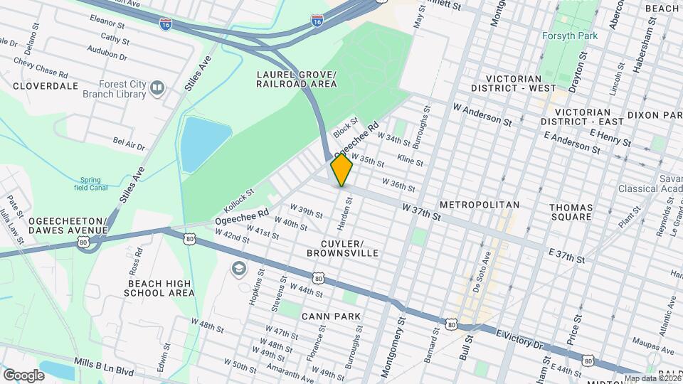 2108 Bulloch St Map and Location Details