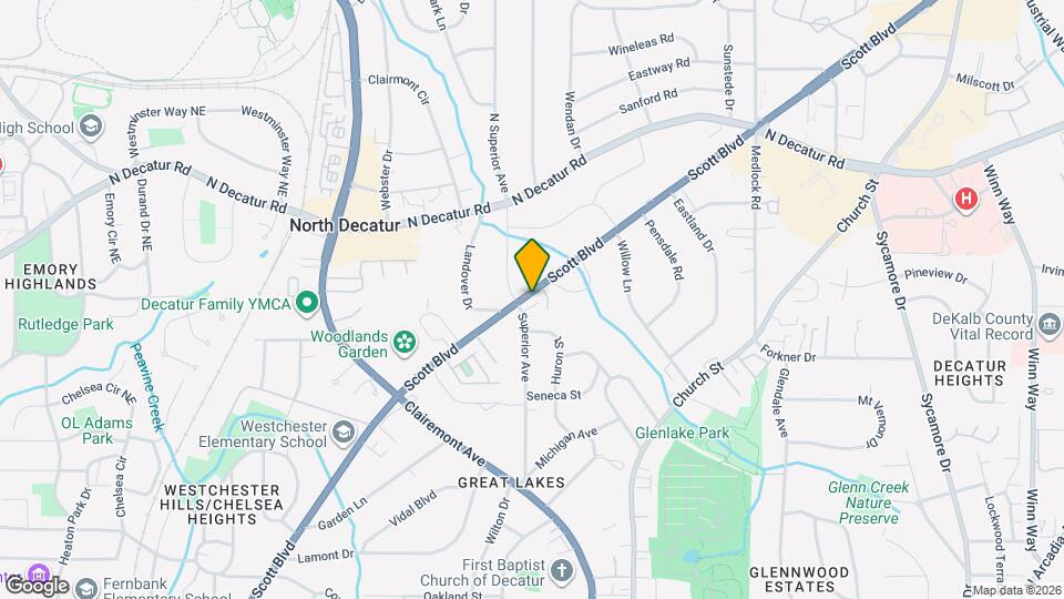 1117 Scott Blvd Map and Location Details