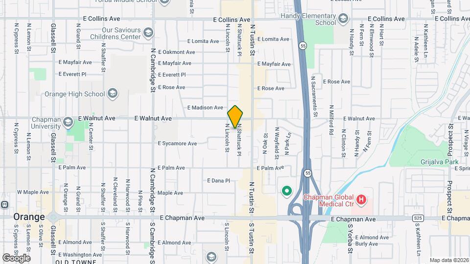454 N Shattuck Pl Map and Location Details