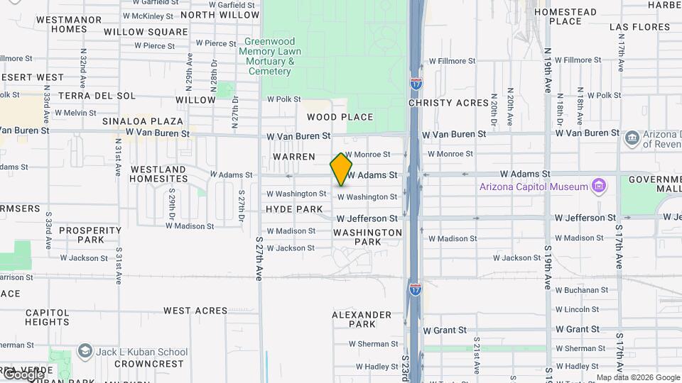 2438 W Washington St Mapa y Detalles de la Ubicación