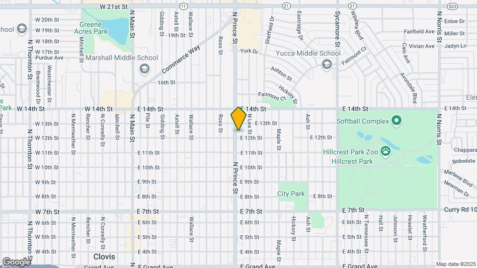 1205 N Prince St Mapa y Detalles de la Ubicación
