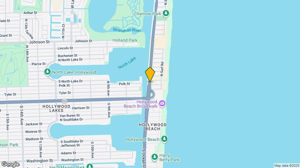 111 N Ocean Dr Map and Location Details
