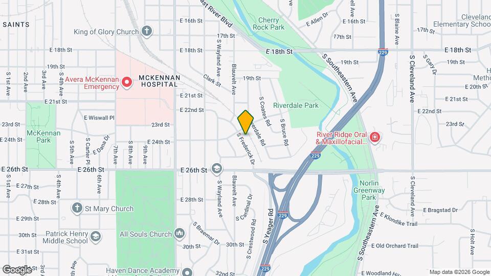 1612 S Frederick Dr Map and Location Details