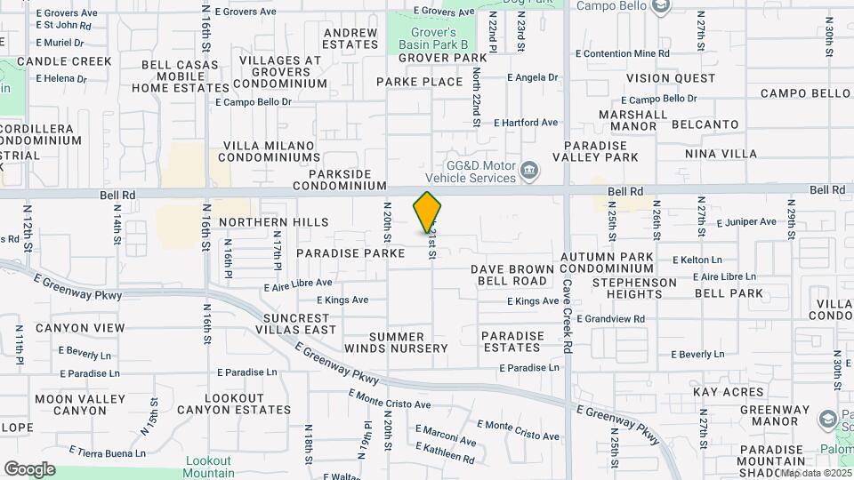 2060 E Heartwood Ln Mapa y Detalles de la Ubicación