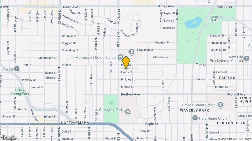 5124 Evans St Map and Location Details