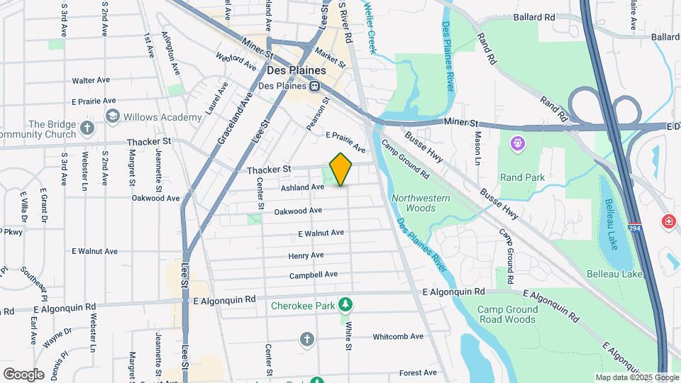 1595 Ashland Ave Mapa y Detalles de la Ubicación