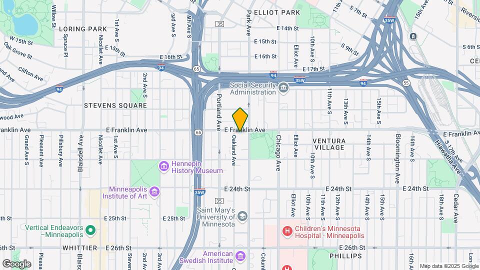 627-629 E Franklin Ave Map and Location Details