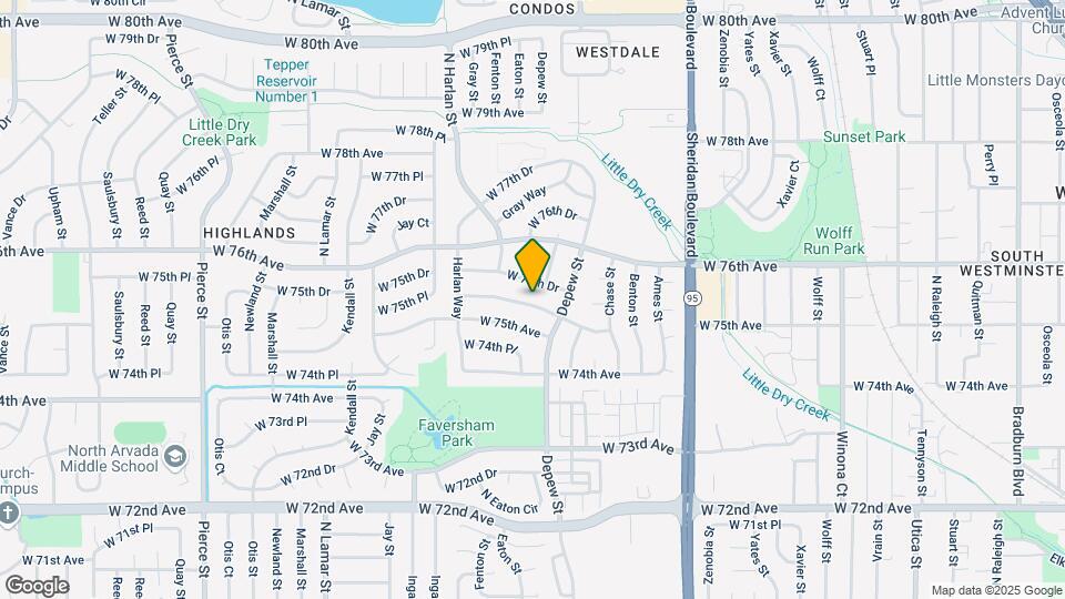 5731 W 75th Pl Map and Location Details
