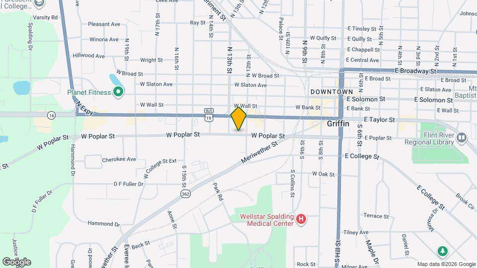 614 W Poplar St Map and Location Details