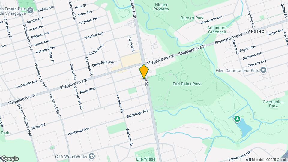 4340 Bathurst St Map and Location Details