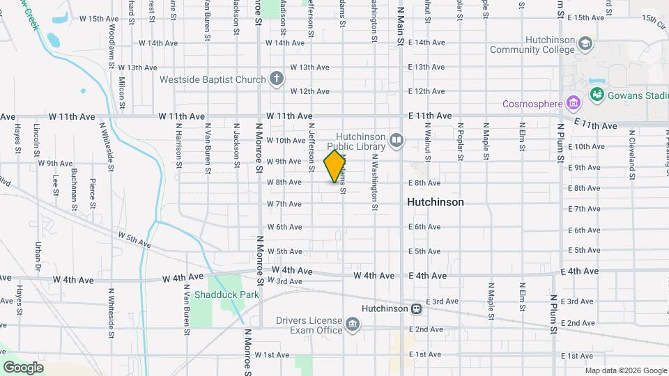 207 1/2 W 8th Ave Map and Location Details