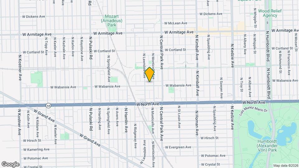 3646 W Wabansia Ave, Unit 1 Map and Location Details