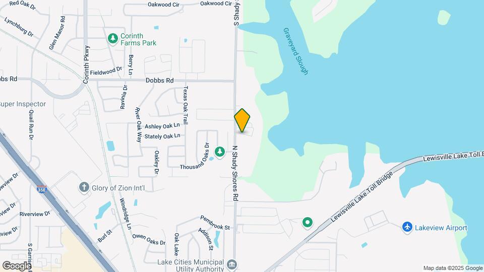 425 Shady Shores Dr Map and Location Details