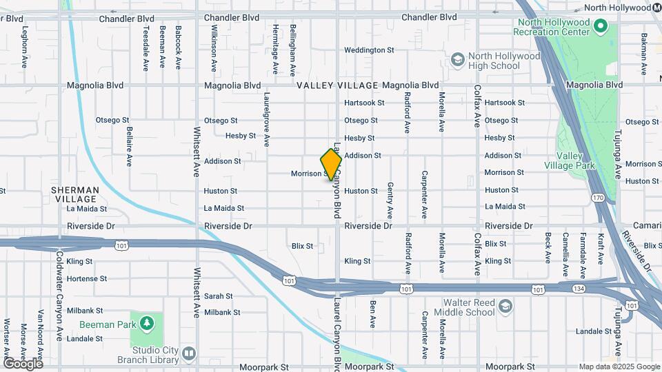 4911 Laurel Canyon Blvd Map and Location Details