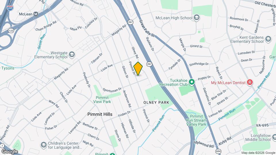 1821 Pimmit Dr Map and Location Details