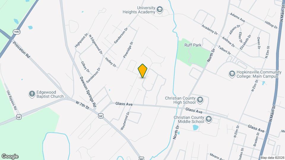 627 Evergreen Park Dr Mapa y Detalles de la Ubicación