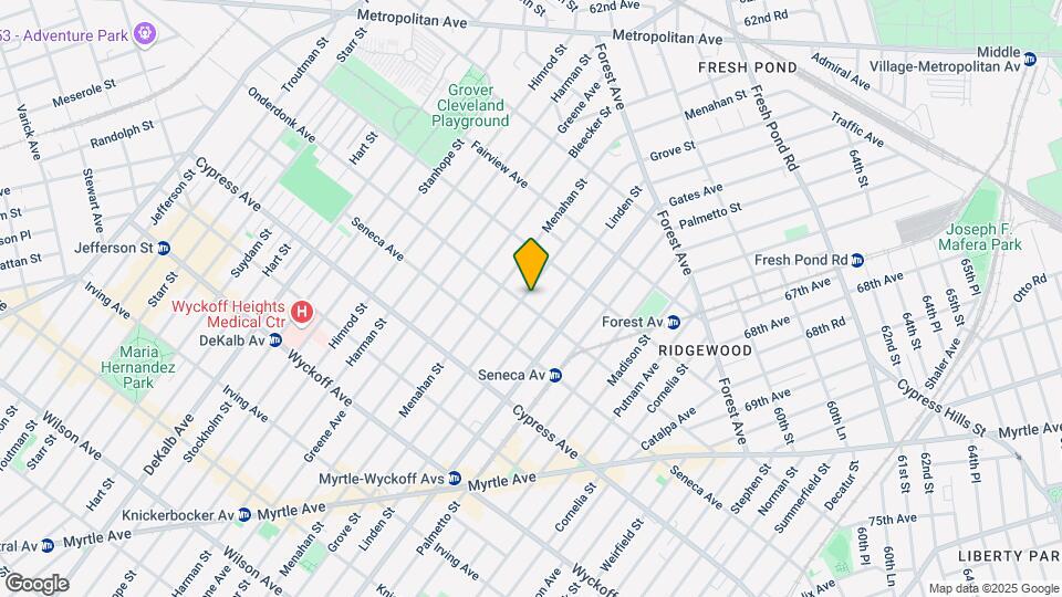 605 Onderdonk Ave Mapa y Detalles de la Ubicación