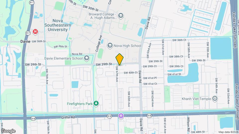 6650 SW 39th St Map and Location Details