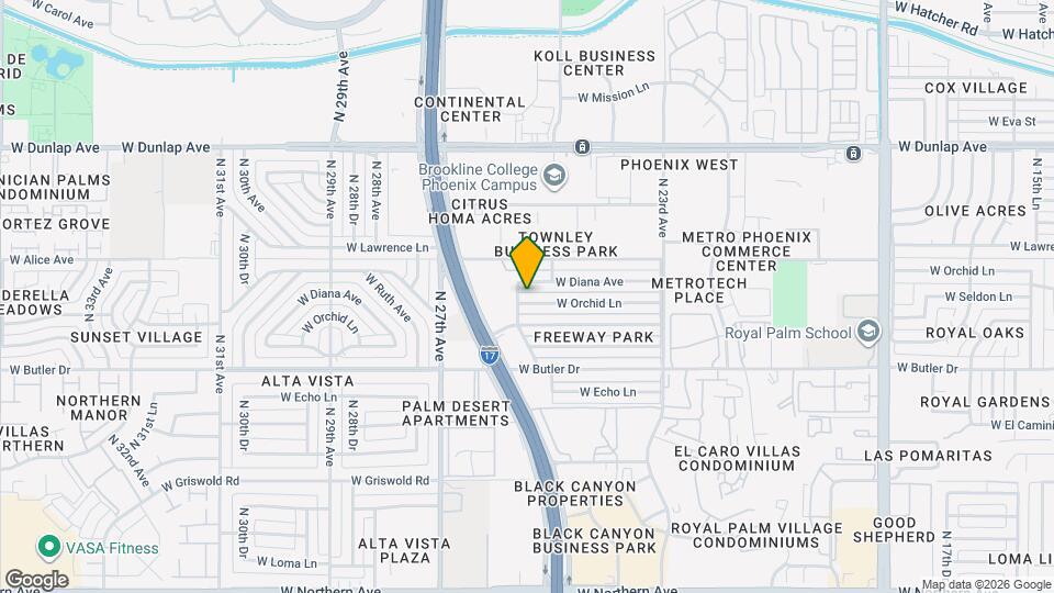 2526 W Orchid Ln Map and Location Details