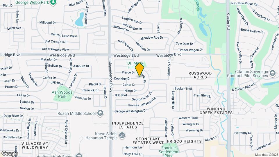 9805 Coolidge Dr Map and Location Details