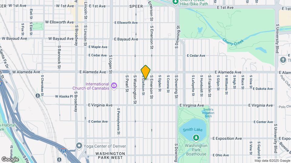 350 S Clarkson St Map and Location Details