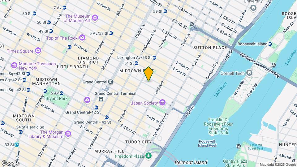 221 E 49th St Map and Location Details
