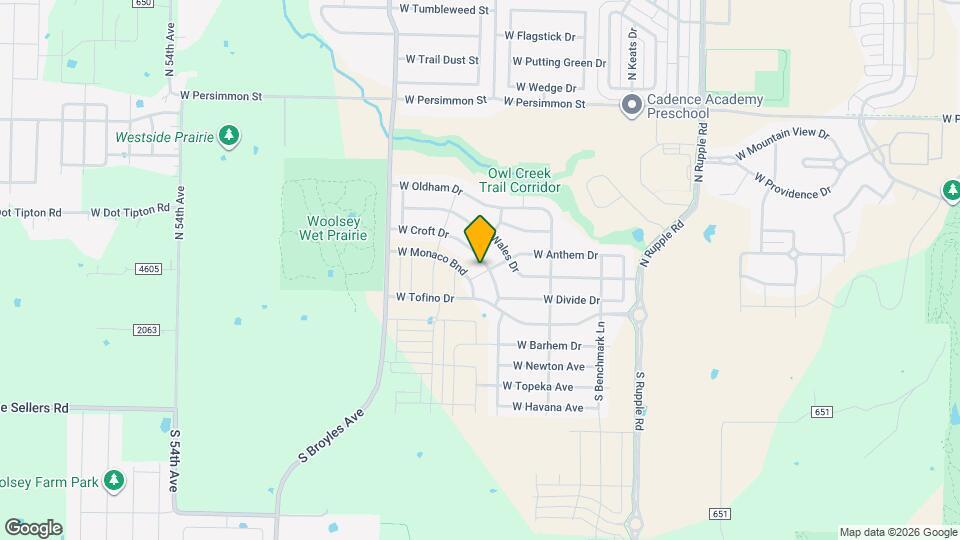 4603 W Croft Dr Map and Location Details